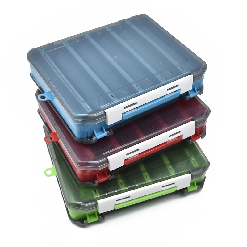 

Double Sided Fishing Tackle Box fishing Accessories tool Box 10 Compartments Lure Hook Bait Storage Boxes Carp For Fishing Goods