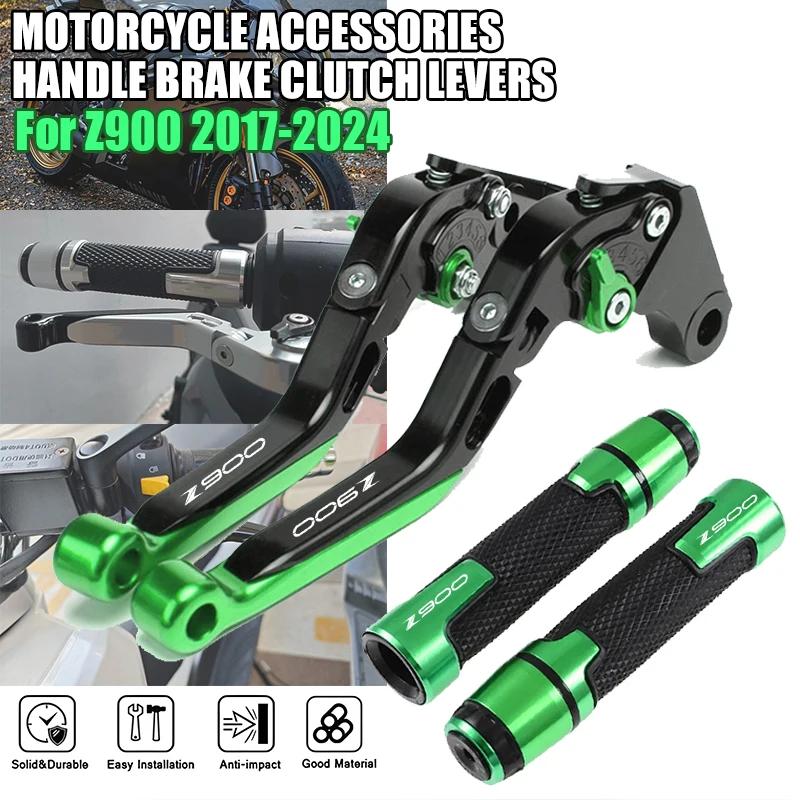 

Для мотоциклов Z900 2017-2025: Комплект регулируемых складных рычагов тормоза и сцепления с ЧПУ, защитные рычаги-краги
