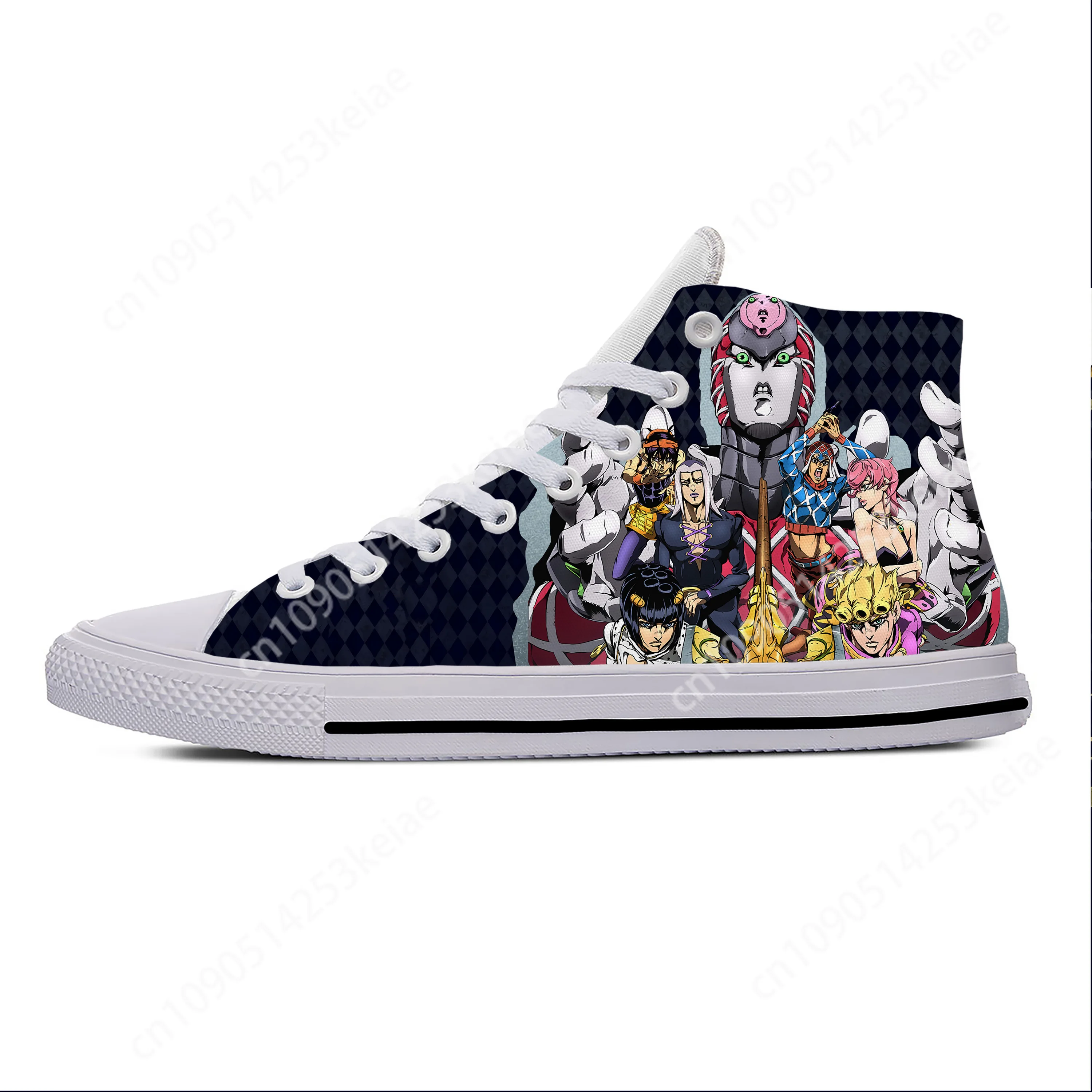 Manga Anime Cartoon JoJo Bizarre Adventure Funny Casual Cloth Shoes High Top Lightweight Breathable 3D Print Men Women Sneakers