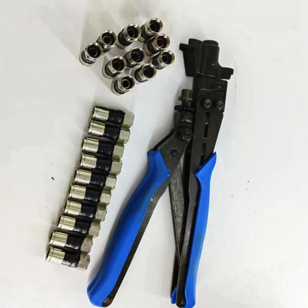 ABWZ-100PCS/Bag All-Copper Waterproof 75-5 RG6 Extruded F-Head British TV Cable 24 Shielded Universal Connector Easy To Use B