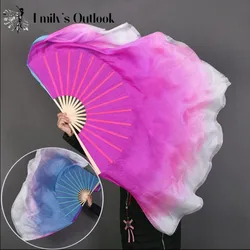 Hot Sell Two Layers Jasmine Fan Veil Kids Adults Bellydance Veil Props Half Circle Dance Veils Real Silk Wholesale Assort Size