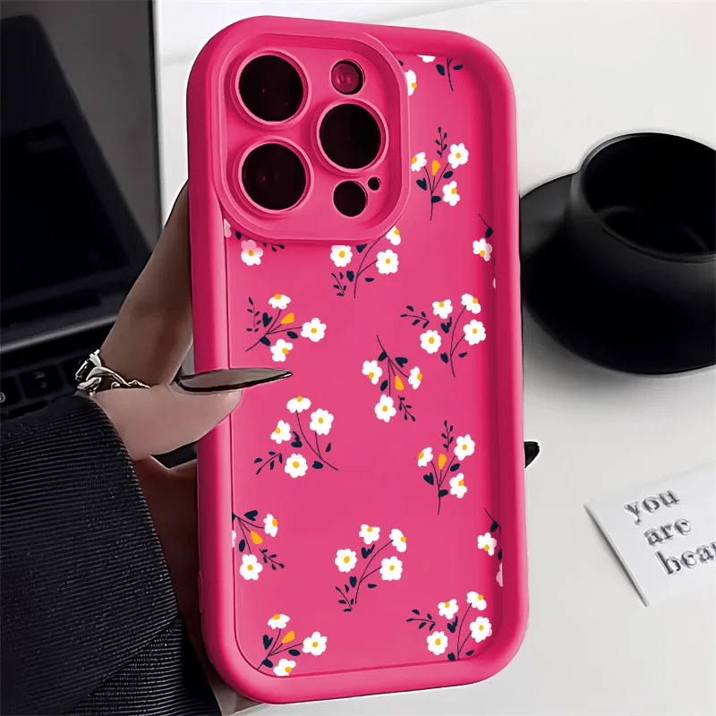 เคสสำหรับ iPhone 14 Pro เคสแฟชั่นลายดอกไม้สำหรับ iPhone 16 13 15 11 14 PRO MAX 16 15 14 plus X XS MAX iphone16เคสนิ่ม