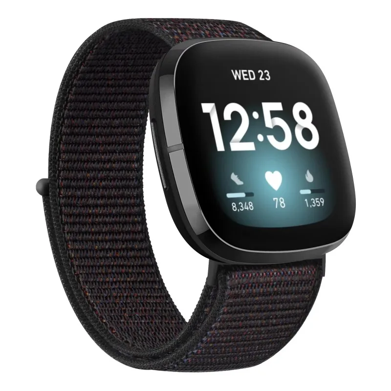 Esporte pulseira de náilon para fitbit versa 4/versa 3 respirável confortável pulseira para fitbit sense 2/sense acessórios pulseira
