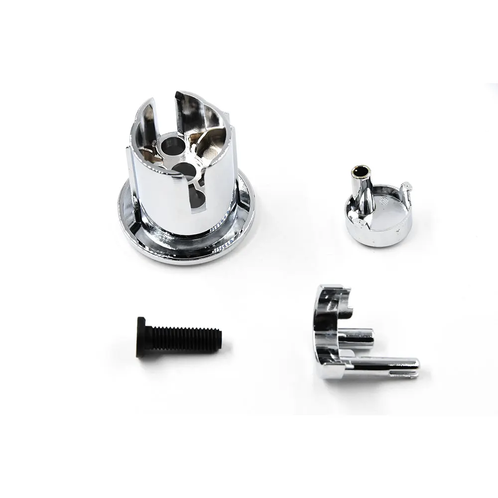 AH0001800R  Dual Flush Push Button Half Moon Style For ROCA Cistern D2D Threaded Push Rods Short Body Chrome