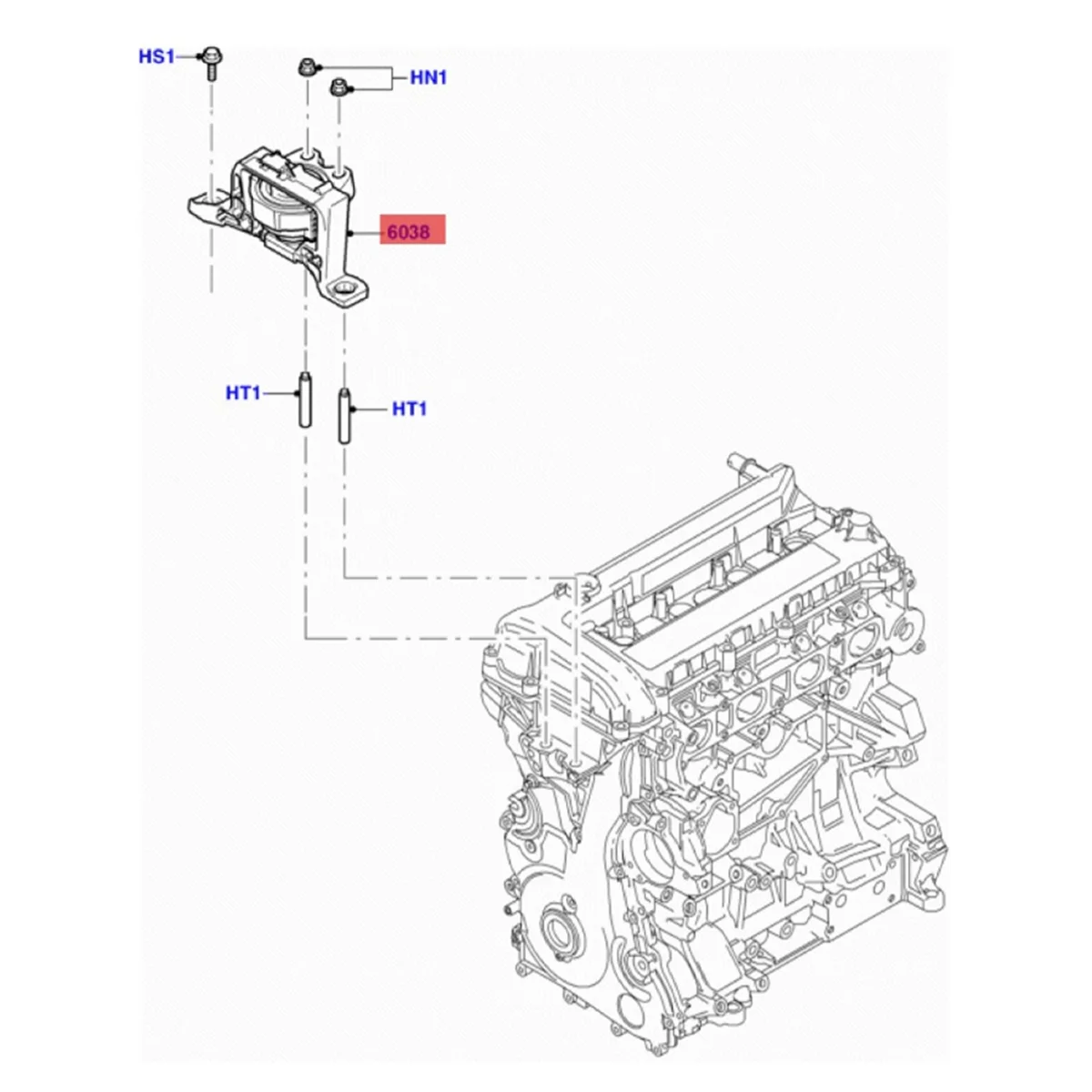 Trans Mounting Bracket 1250617 for Ford C-Max Focus Mk2 1.8 2.0 Petrol Hydro 2003-2012 Gasket Assembly Engine Mounts