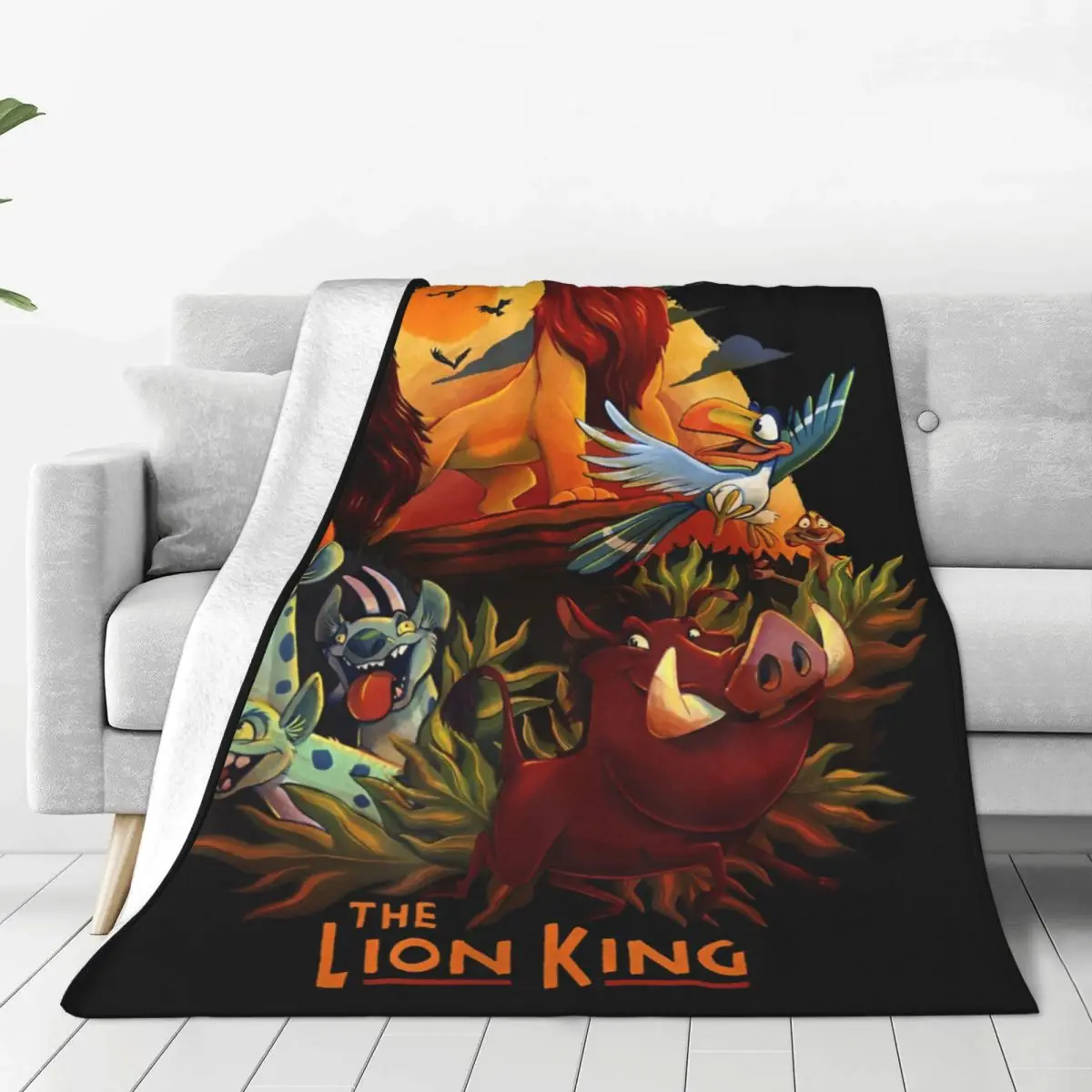 Lion King Main Cast Soft Warm Blanket Travel Plush Bedding Throws Comfortable Couch Chair Flannel Bedspread Sofa Bed Cover