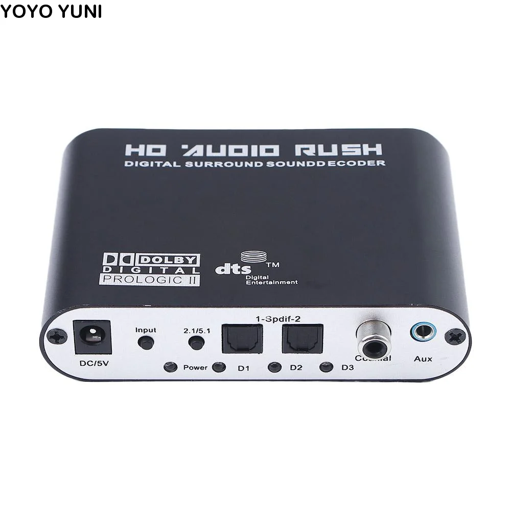 

to 6RCA SPDIF Coaxial 5.1 Amplifier Analog Converter AC3 Audio Digital to Analog Decoder Amplifier Audio Decoder DAC Converter