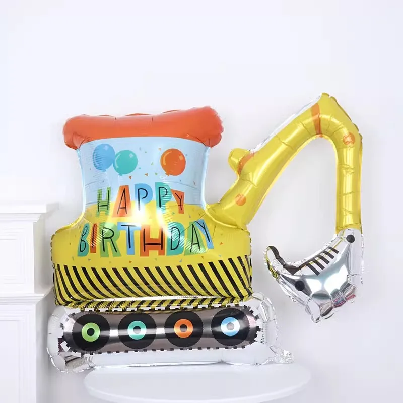 

Excavator Theme Balloon Party Decoration Aluminum Film Balloon kid