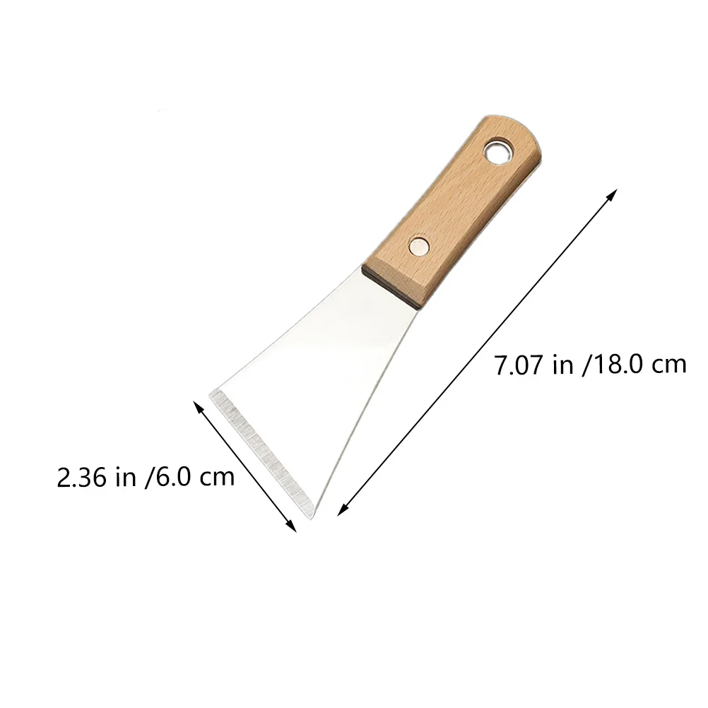 شفرة فولاذية غير قابلة للصدأ مقبض من الخشب الصلب قاطع المعجون أداة تنظيف الجدار المتينة للديكور المنزلي لوازم مصقولة للحوائط الجافة