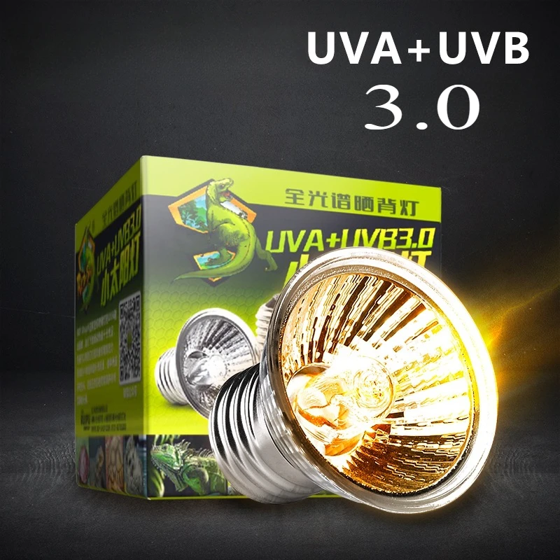 25/50/75W UVA+UVB 3.0 Reptile Lamp Bulb Turtle Basking UV Light Bulbs Heating Lamp Amphibians Lizards Temperature Controller 1Pc