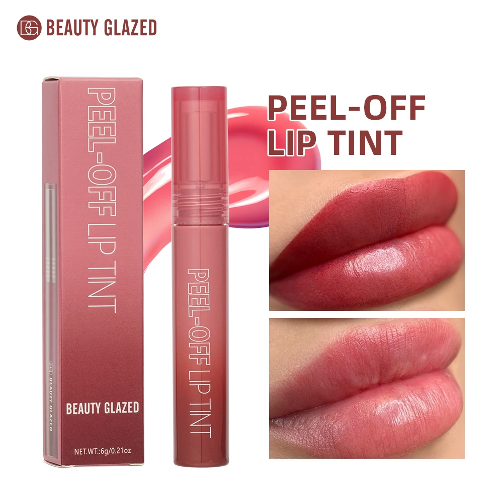 Pintalabios líquido despegable de 6 colores, resistente al agua, de larga duración, increíble brillo de labios, maquillaje Sexy para mujer, máscara de labios cosmética