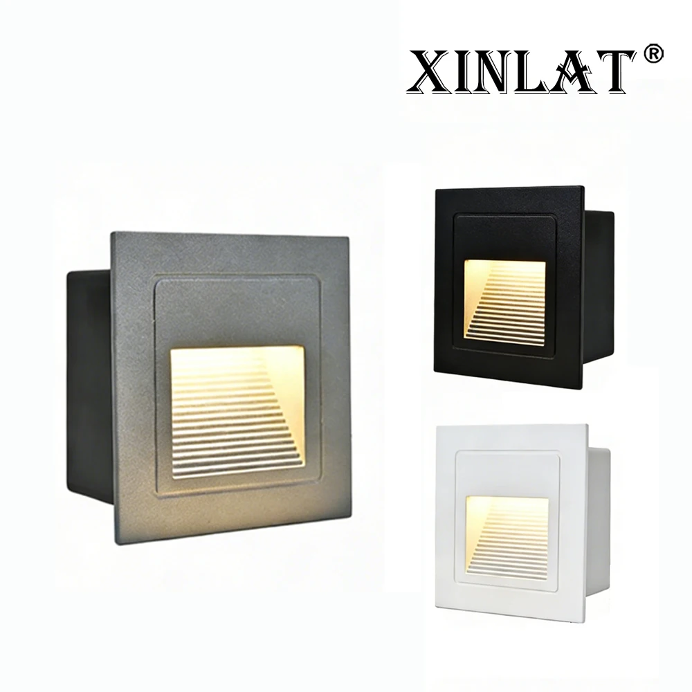 Outdoor Wall Light Waterproof Step Lighting 12v Embedded Sconce 220v 110v Street Garden Fence Balcony Luminaire Led IP65 XINLAT