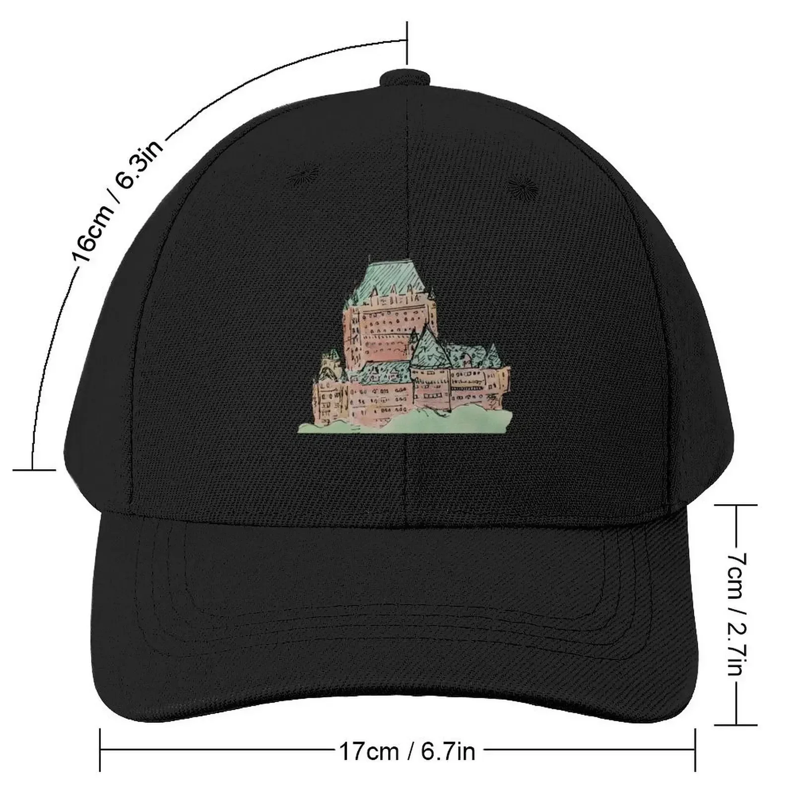 Le Chateau Frontenac Quebec City (watercolour) Baseball Cap Beach tactical cap summer hat Ball Cap Sun Hats For Women Men's