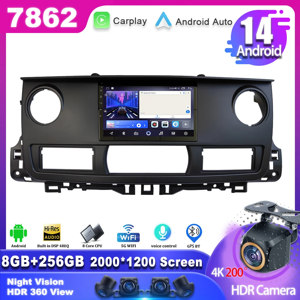 Android 13 For Renault Master 2003-2011 Head Unit Carplay Radio Navigation Multimedia Screen Auto carplay Cam Dash 7862CPU BT