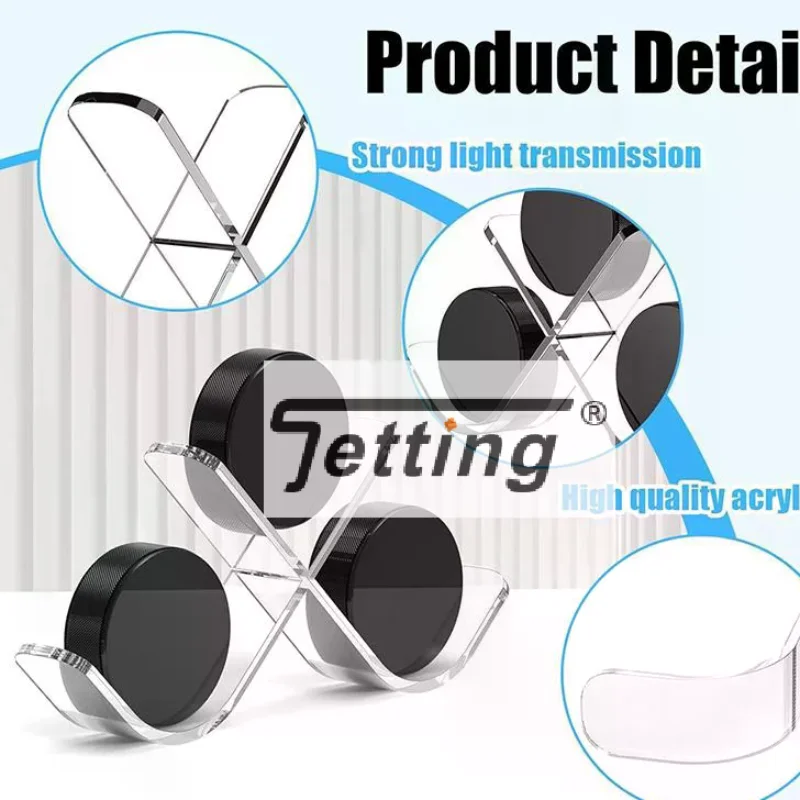 Transparent Hockey Puck Display Case Acrylic Hockey Puck Display Stand Sports For 3 Pucks Hockey Puck Storage Holder