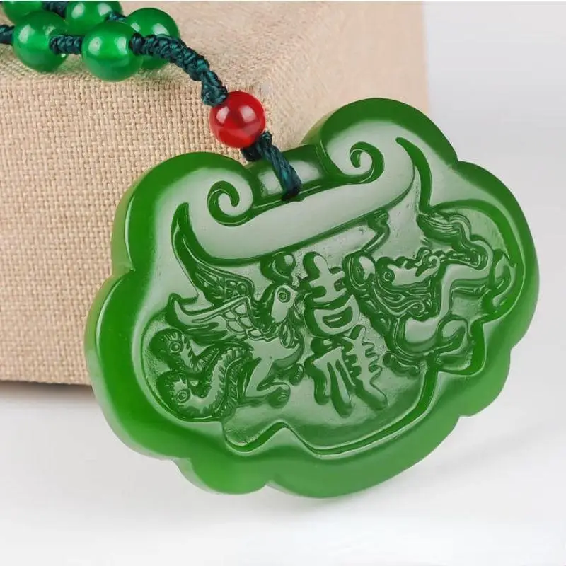 

Подвеска с замком Hetian Jade Jasper Color Wishful Lock, зеленая подвеска со шпинатом.