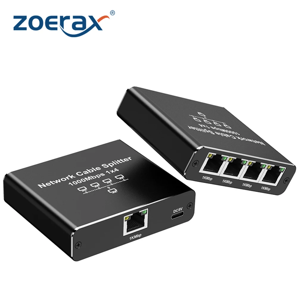 

ZOERAX Ethernet-сплиттер от 1 до 2/3/4 RJ45 LAN Интернет-адаптер Интернет-сетевой кабель-удлинитель RJ45 для ПК, ноутбука, ТВ-приставки