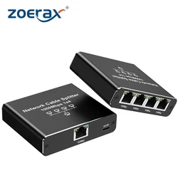 ZOERAX Ethernet Splitter 1 to 2/3/4 RJ45 LAN Internet Adapter Internet Network Cable Extender RJ45 Coupler for PC Laptop TV Box