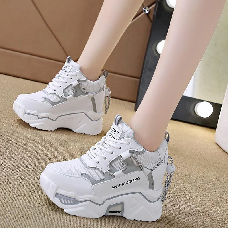 Comem New Fashion Sneakers Women Sports Shoes Platform Mesh Breathable Vulcanized Shoe Wedge Casual Woman Summer Zapatos Mujer