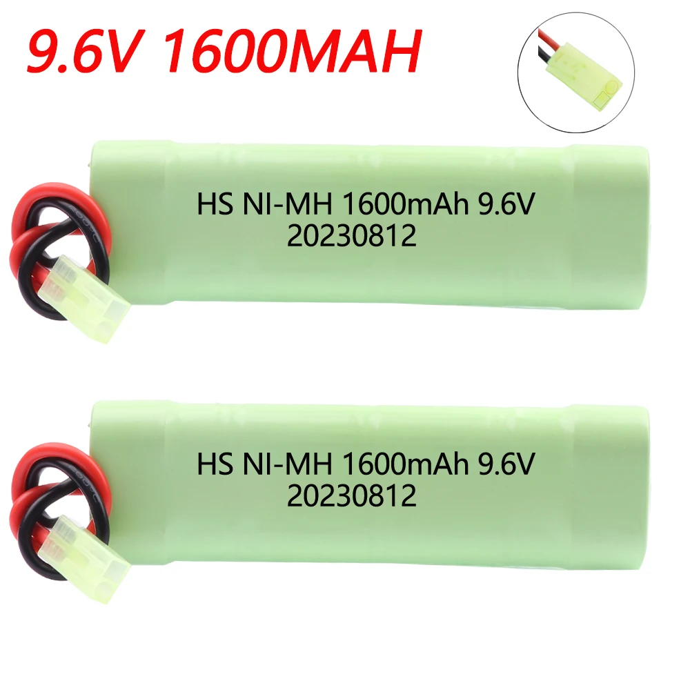 8S 2/3A 9.6v 1600mAh NiMH Flat Battery Pack with Mini Tamiya Connector for Airsoft Guns Mini AK series or modified AEG\'s PARTS