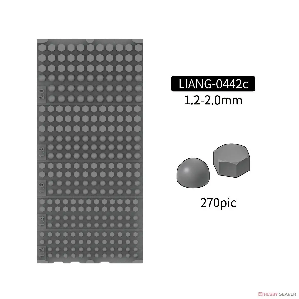 

Гайки и болты модели LIANG 0442C C набор (1,2-2,0 мм) (пластиковая модель)