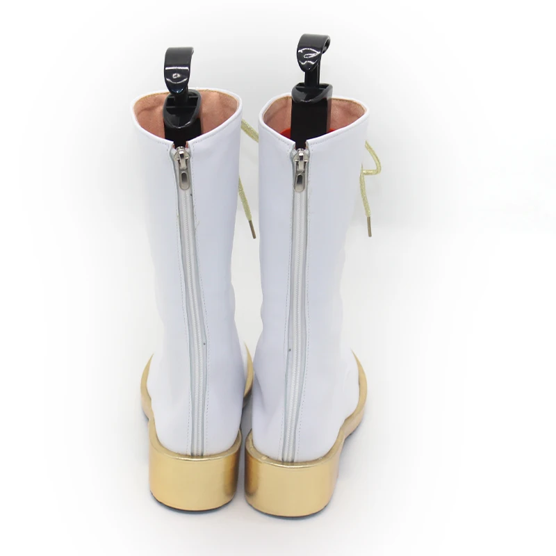 KPop Demon Hunters Zoey Cosplay Shoes Handmade Anime White  Boots