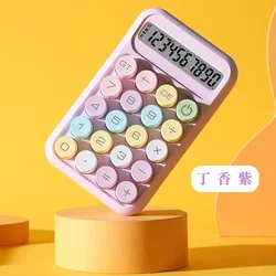 Calculadora portátil de Color caramelo, pantalla grande, Teclado mecánico de puntos, suministros escolares para estudiantes, papelería de Finanzas