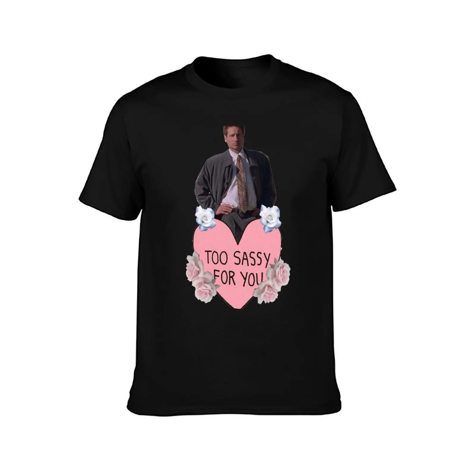 Sassy Mulder T-Shirt, Summer Casual Cotton Tee, Oversized Streetwear Tops, Vintage Graphic Print, Loose Fit Short Sleeve