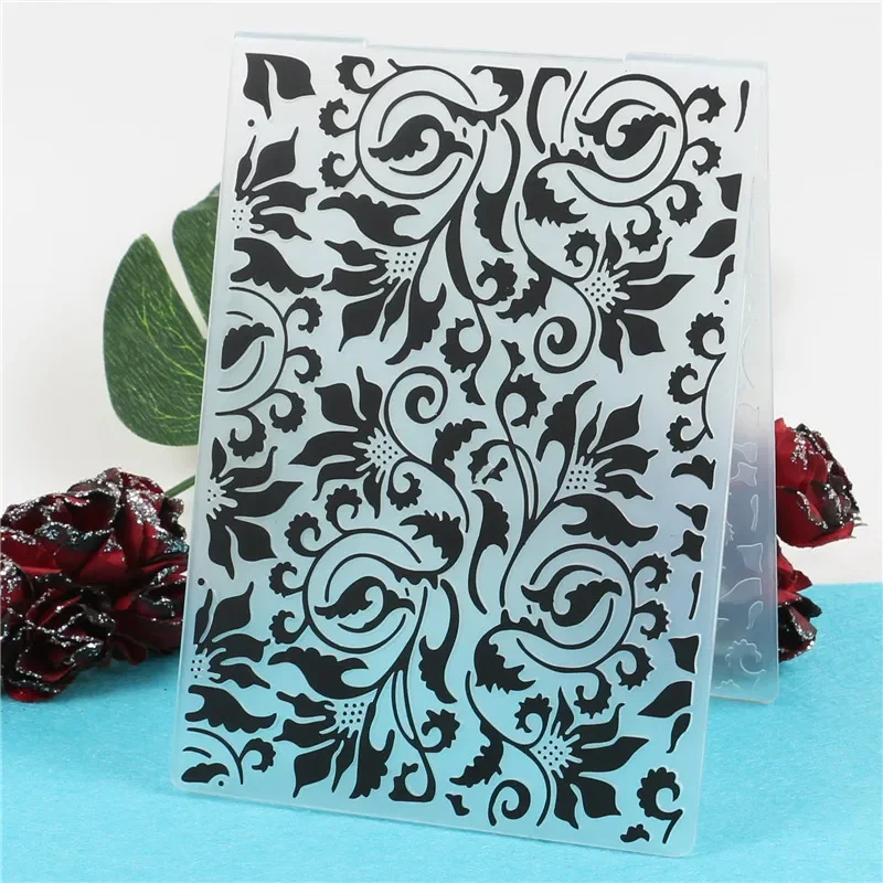 Lace Flowers Plastic Template Embossing Folder For Scrapbooking Photo Album Greeting Card Gift Box Making