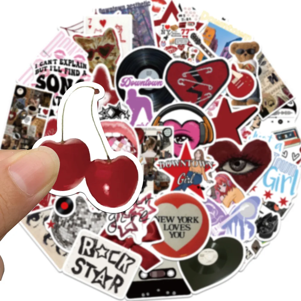 10/25/50pcs 90s Music Girls Graffiti Stickers for Laptop Luggage Guitar Skateboard Skateboard Motorcycle Helmet Water Bottle