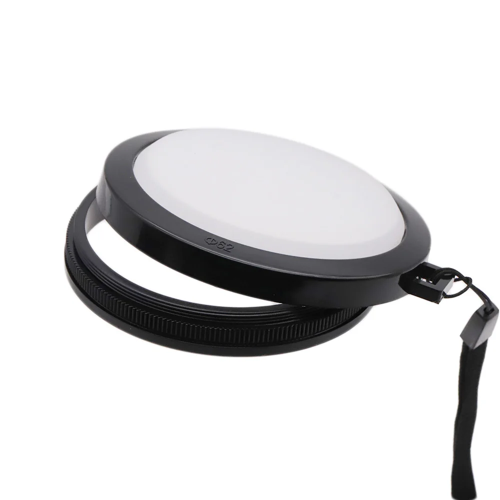 62mm 2-in-1 Lens Cap & WB Filter for 70-300mm f/4-5.6 Telephoto Lens DSLR Camera Color Calibration Photo Tool