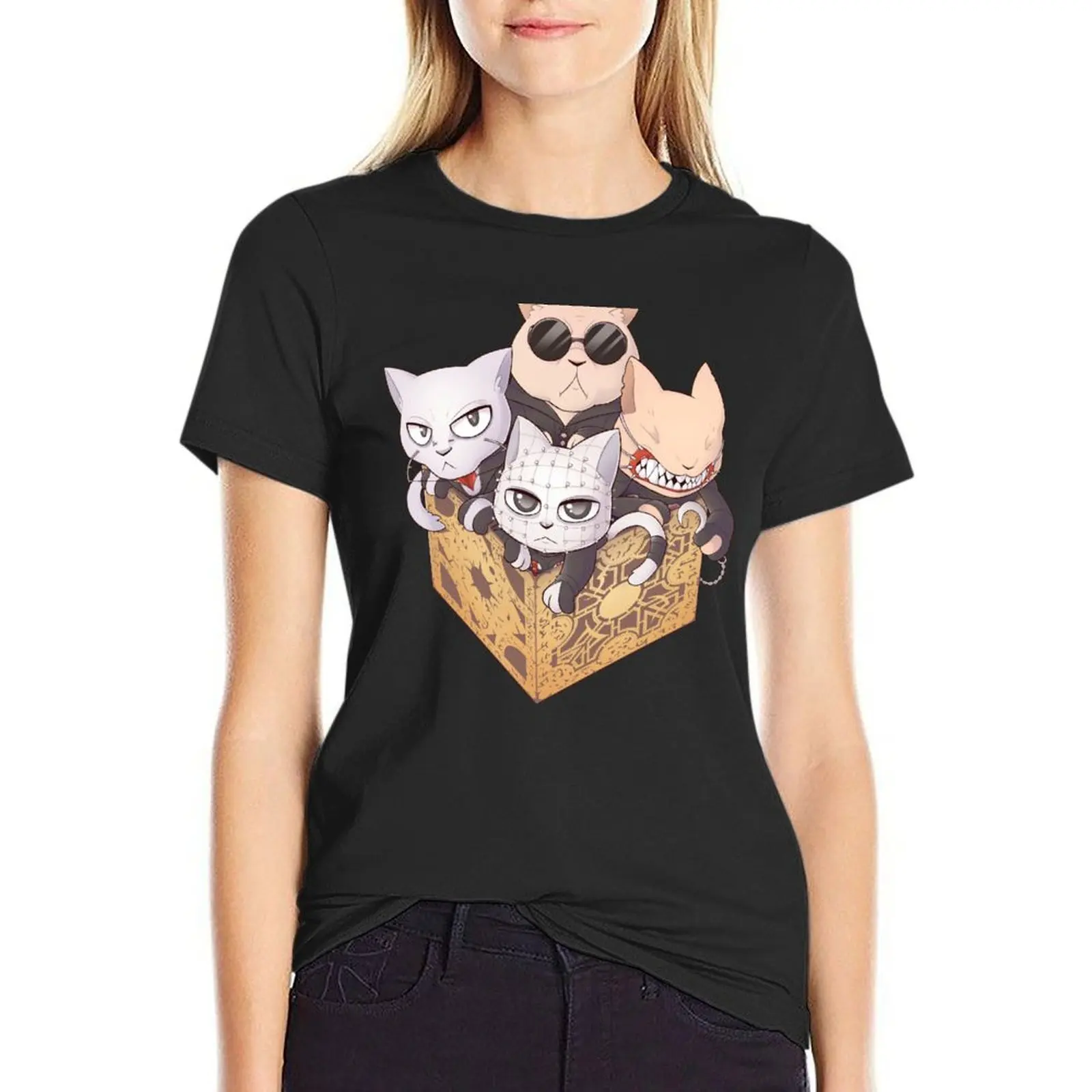 

Cenobite Kitties T-Shirt tees plus sizes blanks woman t shirt