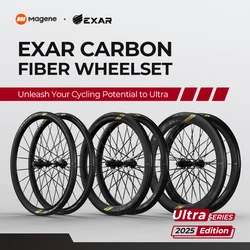 Magene EXAR Carbon Fiber Wheelset Ultra 2024 Road Bicycle Disc Brake wheel set Stability Ceramic Bearing