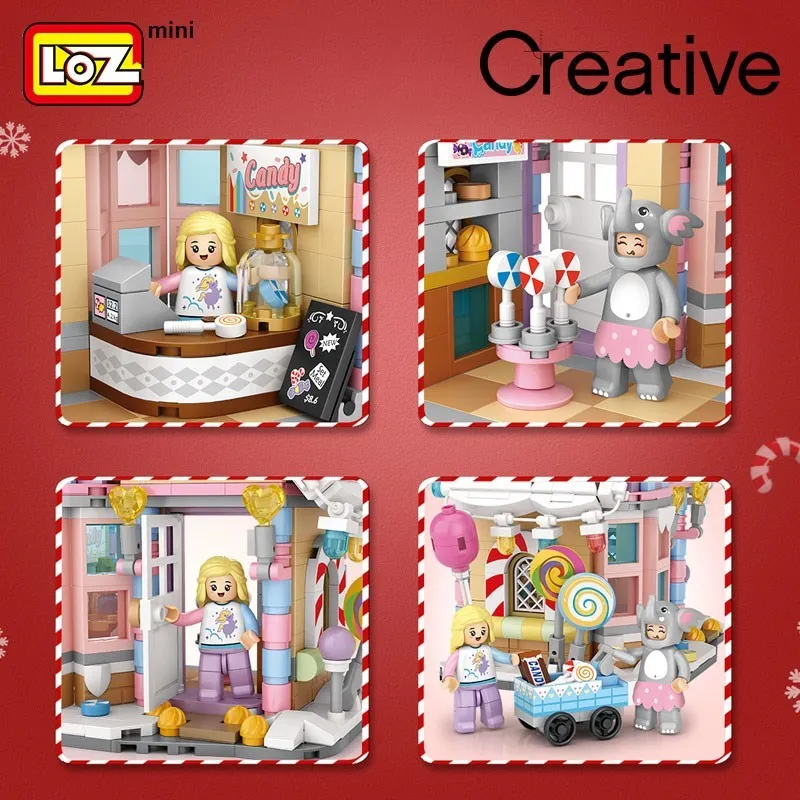 LOZ Candy House Children\'s Building Model Decoration Building Blocks Assembled Toys Puzzle Boys and Girls Birthday Gifts