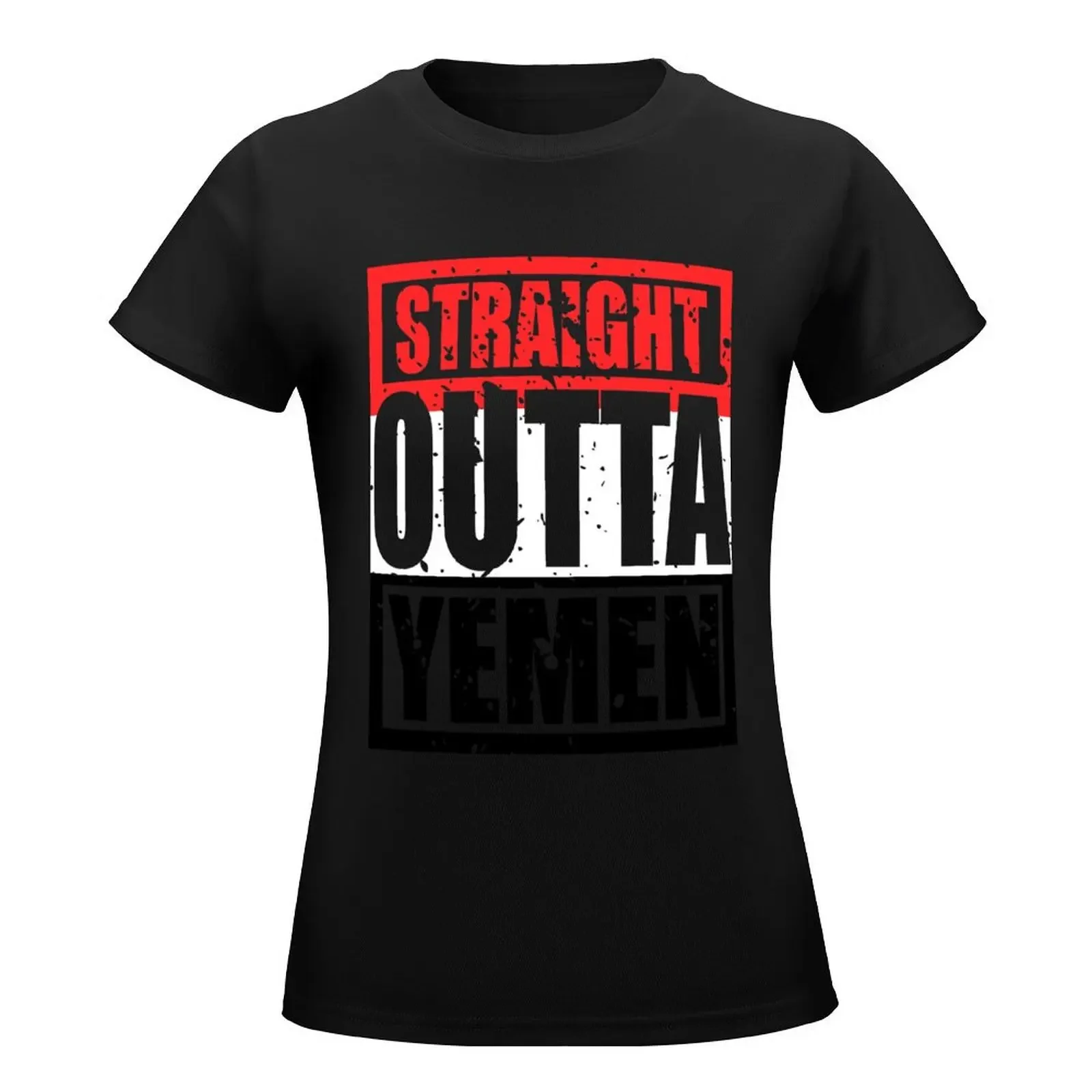 Straight Outta Yemen TShirt T-Shirt anime clothes oversized Blouse Women's summer blouses 2024