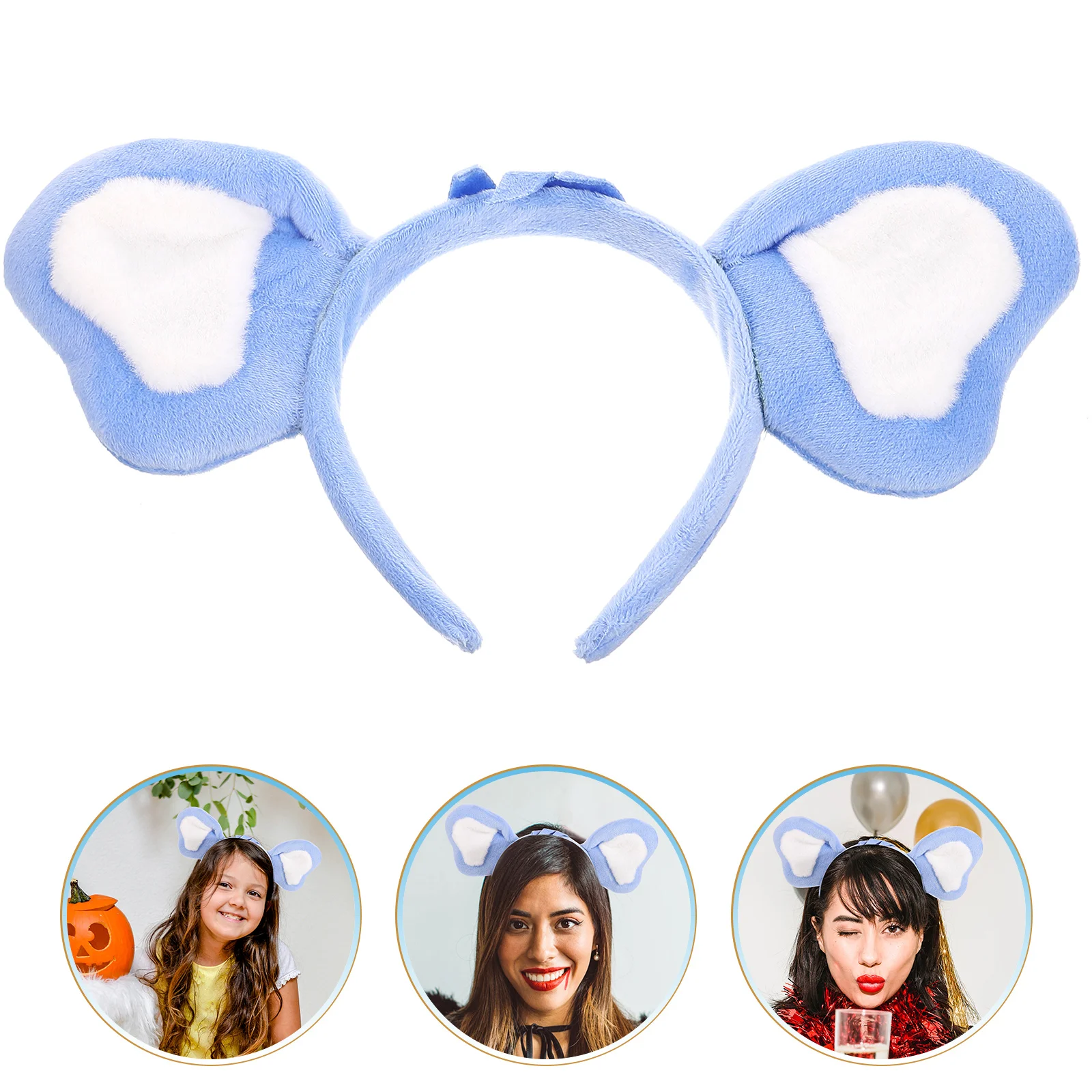 Cute Koala Headband Ears Cartoon Photo Props (Blue Koala) Bear Makeup Animal Headbands for Adults Women Costume Accessories