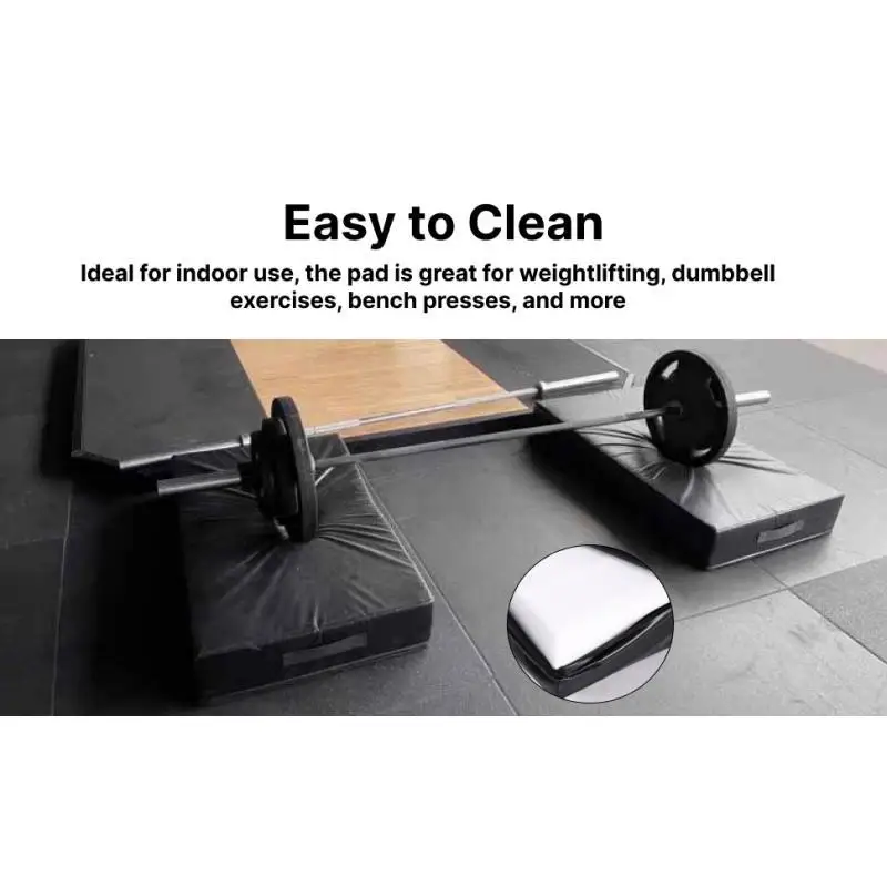 Barbell Drop Pad Pearl Cotton PVC Leather Shockproof Soundproof Weight Lifting Mat for Indoor Gym Bench Press Dumbbell Training