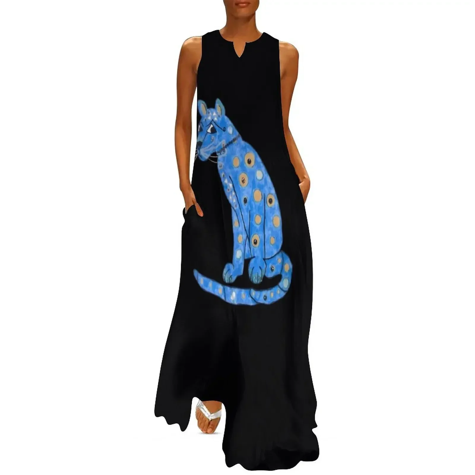 

Abba's Blue Cat \t Long Dress dresses for special events chic and elegant woman dress dresses for official occasions Dress