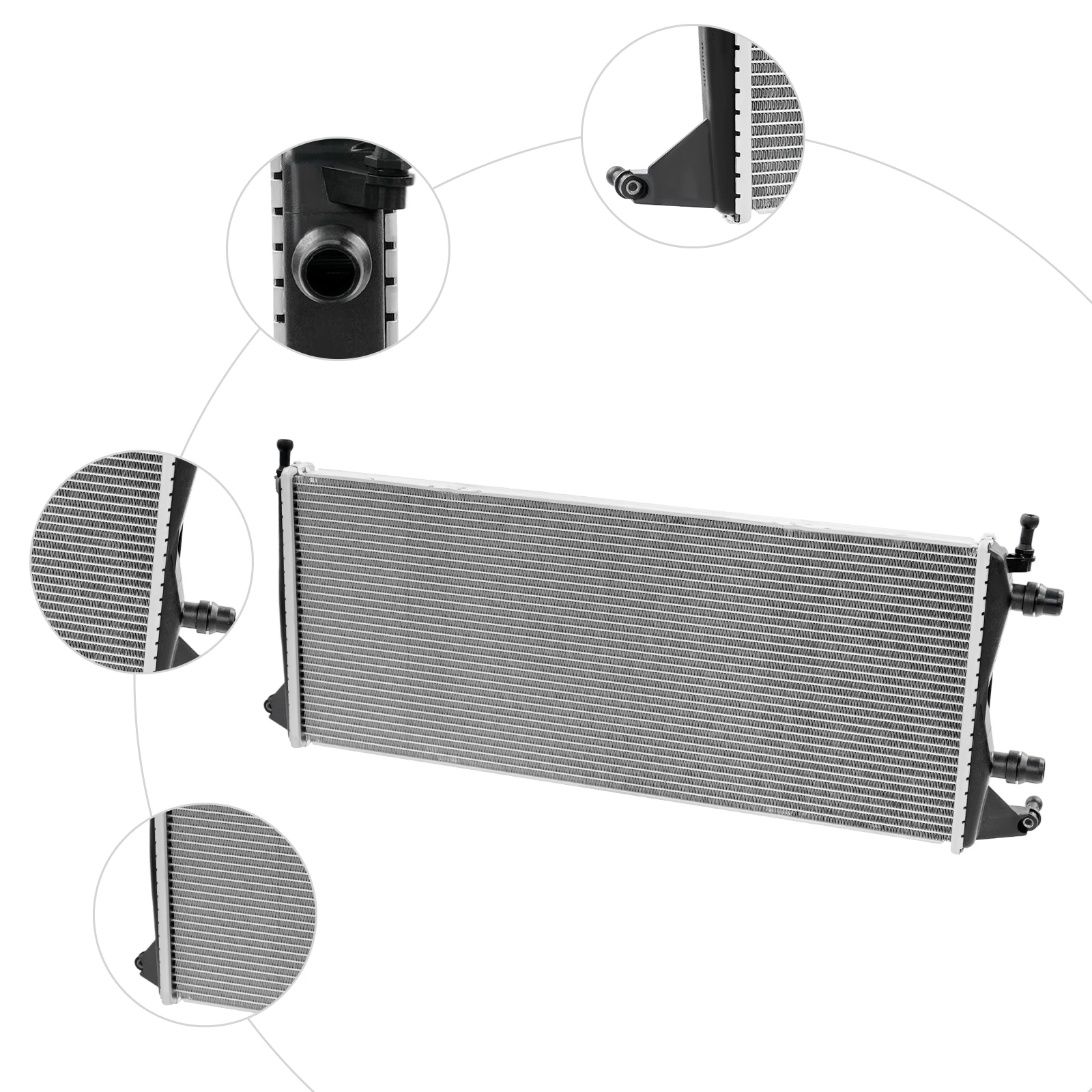 อินเตอร์คูลเลอร์ A0995001403 สำหรับรถยนต์เมอร์เซเดส-เบนซ์ ML GL GLE GLS ปี 2013-2019 - อะลูมิเนียมขึ้นรูป ทดแทนโดยตรง