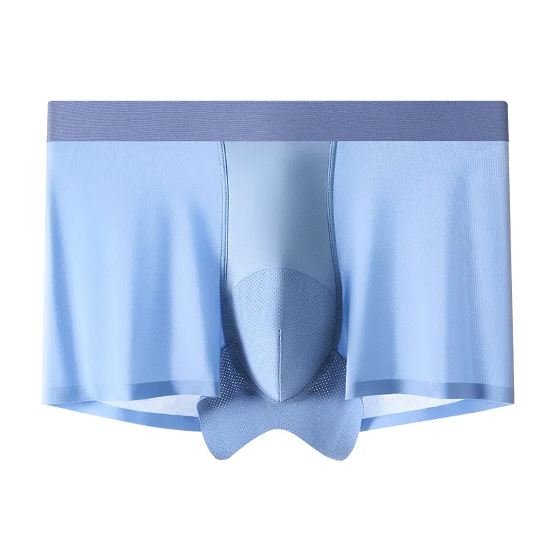 

1Pcs Ice Silk Men's Underwear 10A Bacteriostatic Inner Crotch One-piece Seamless Men's Underpants Summer Boxer Men's Panties