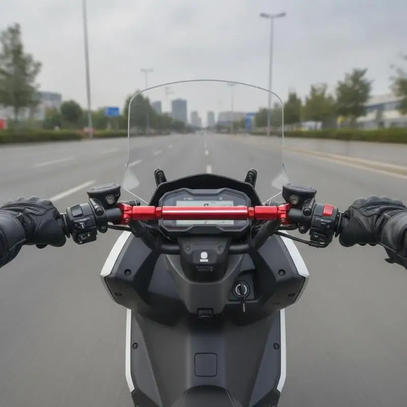 Motorcycle Thick Balance Bar Universal 22mm Aluminum Crossbar Strengthen Handlebar Extended Moto Handle Grip Reinforce Lever