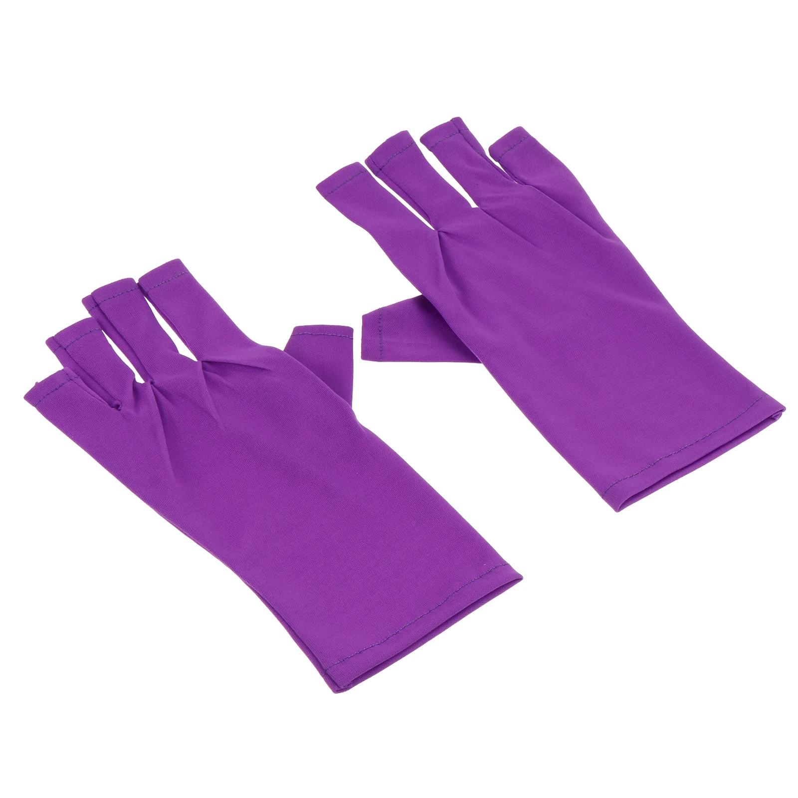 

2Pcs UV Shield Polyester Nail Manicure Gloves Anti Moisturizing Half Finger Spa Protection Durable Comfortable Elastic Non