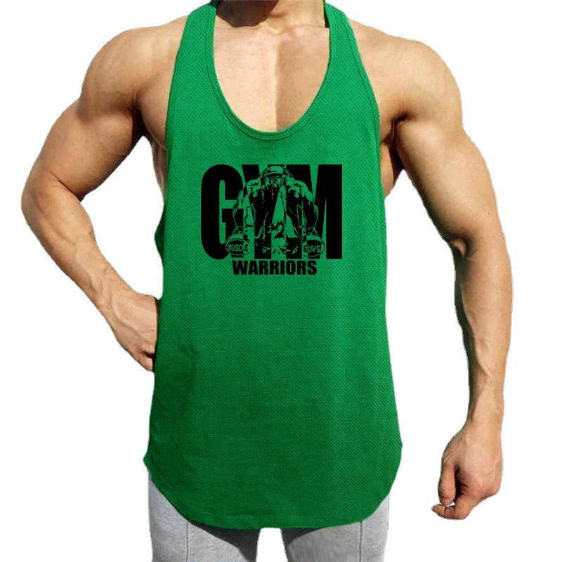 Gym Clothing Fitness Mens Stringer Tank Top Men Mesh Bodybuilding Vest Running Shirt Workout Sleeveless T Shirt Sports Tanktop