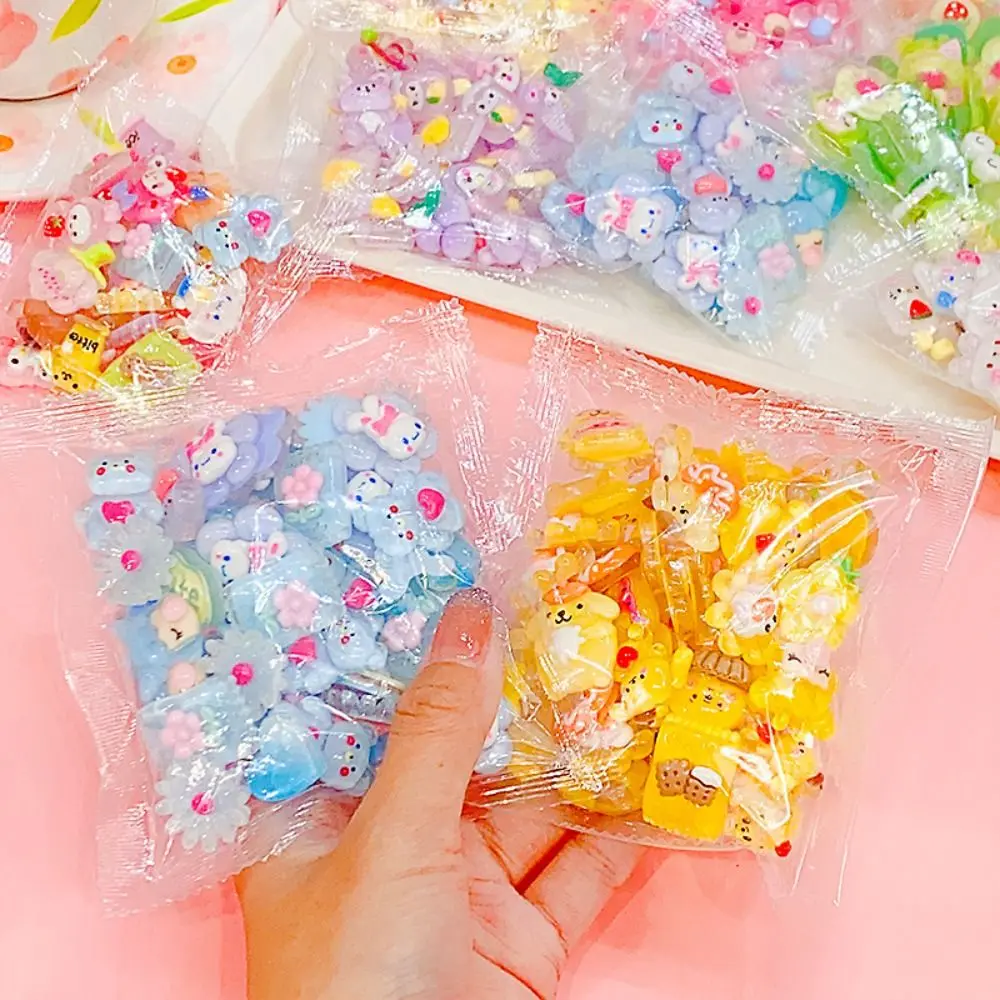 Transparent DIY Resin Charms Accessories Guka Cartoon Cream Glue Sealed Bag Patch Accessories