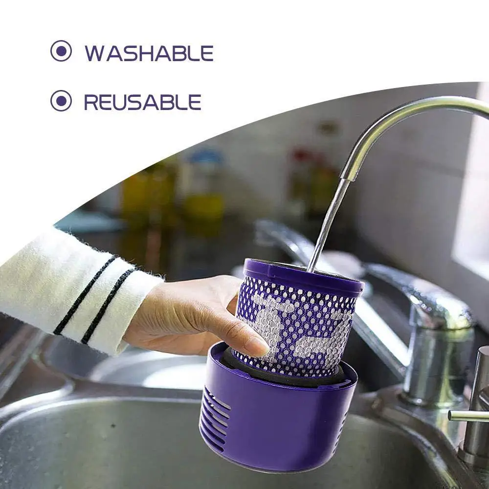 Washable Big Filter Unit For Dyson V10 Sv12 Cyclone Animal Absolute Total Clean Cordless Vacuum Cleaner, Replace Filter image 5