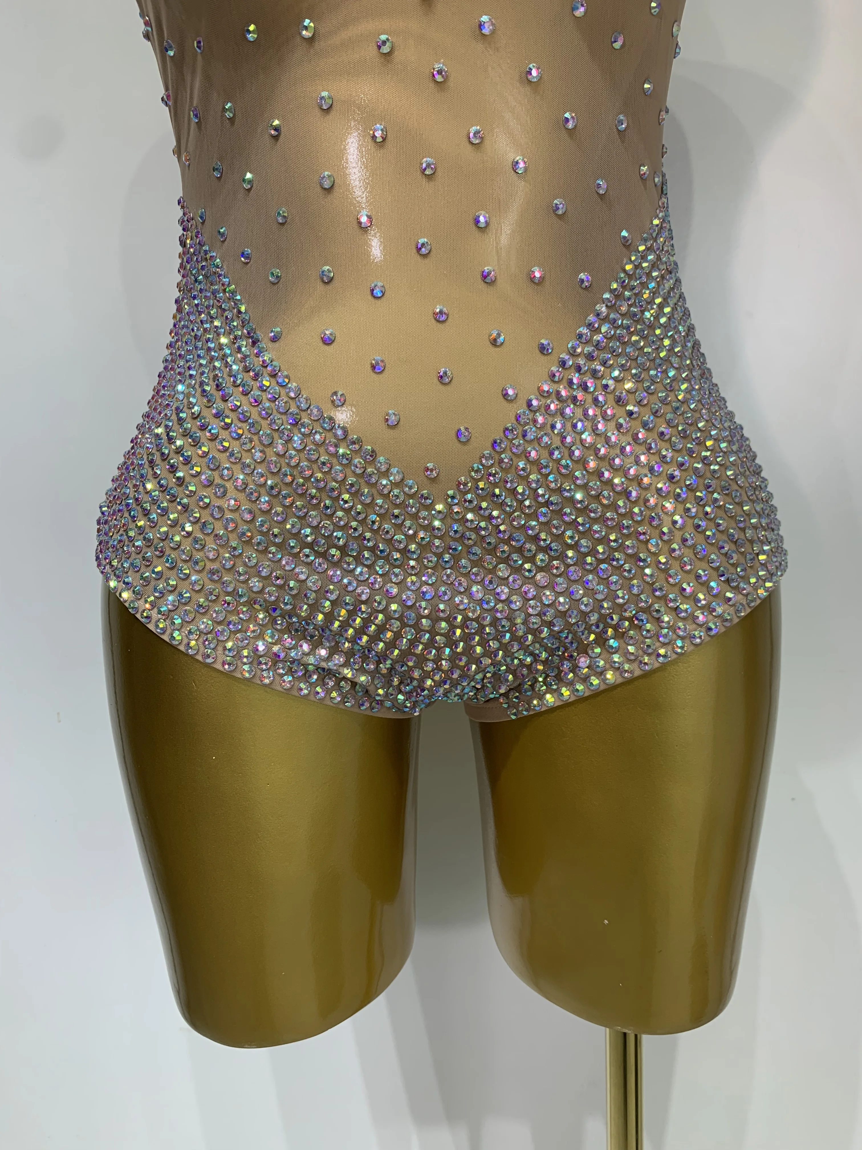 الراين أكمام مثير ارتداءها ملهى ليلي DJ القطب الرقص الماس يوتار لامعة جوجو راقصة مرحلة الأداء زي