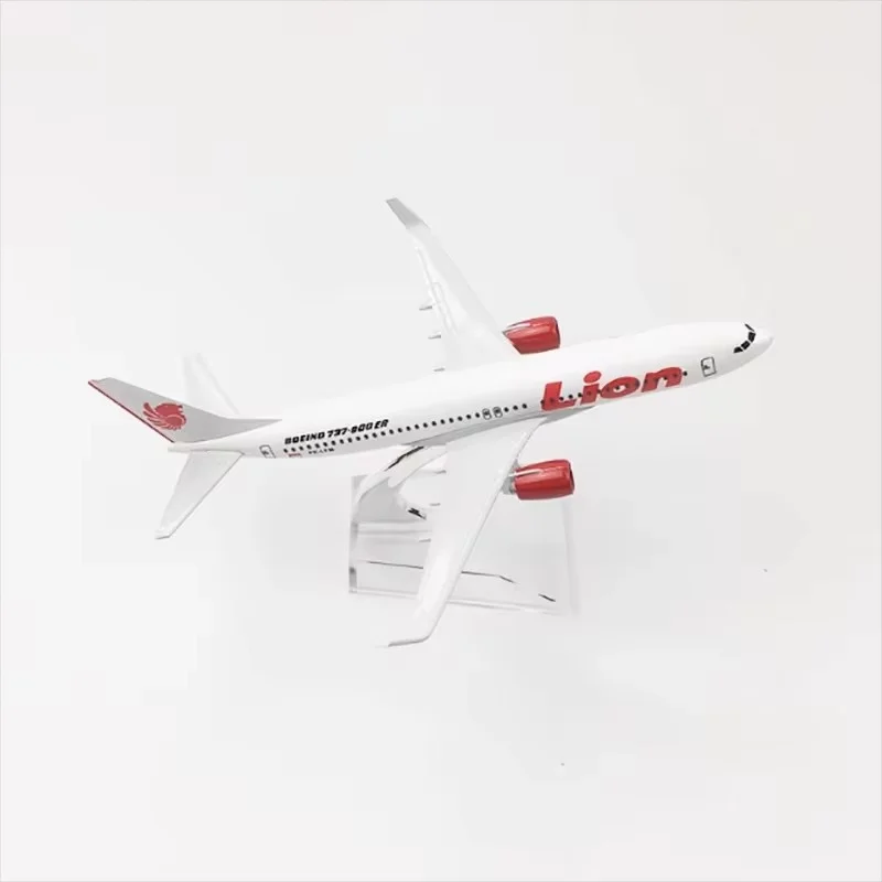 16 سنتيمتر الأسد الهواء B737 سبيكة الصلبة نموذج طائرة زخرفة الحرف نماذج ثابت الحلي جمع العرض