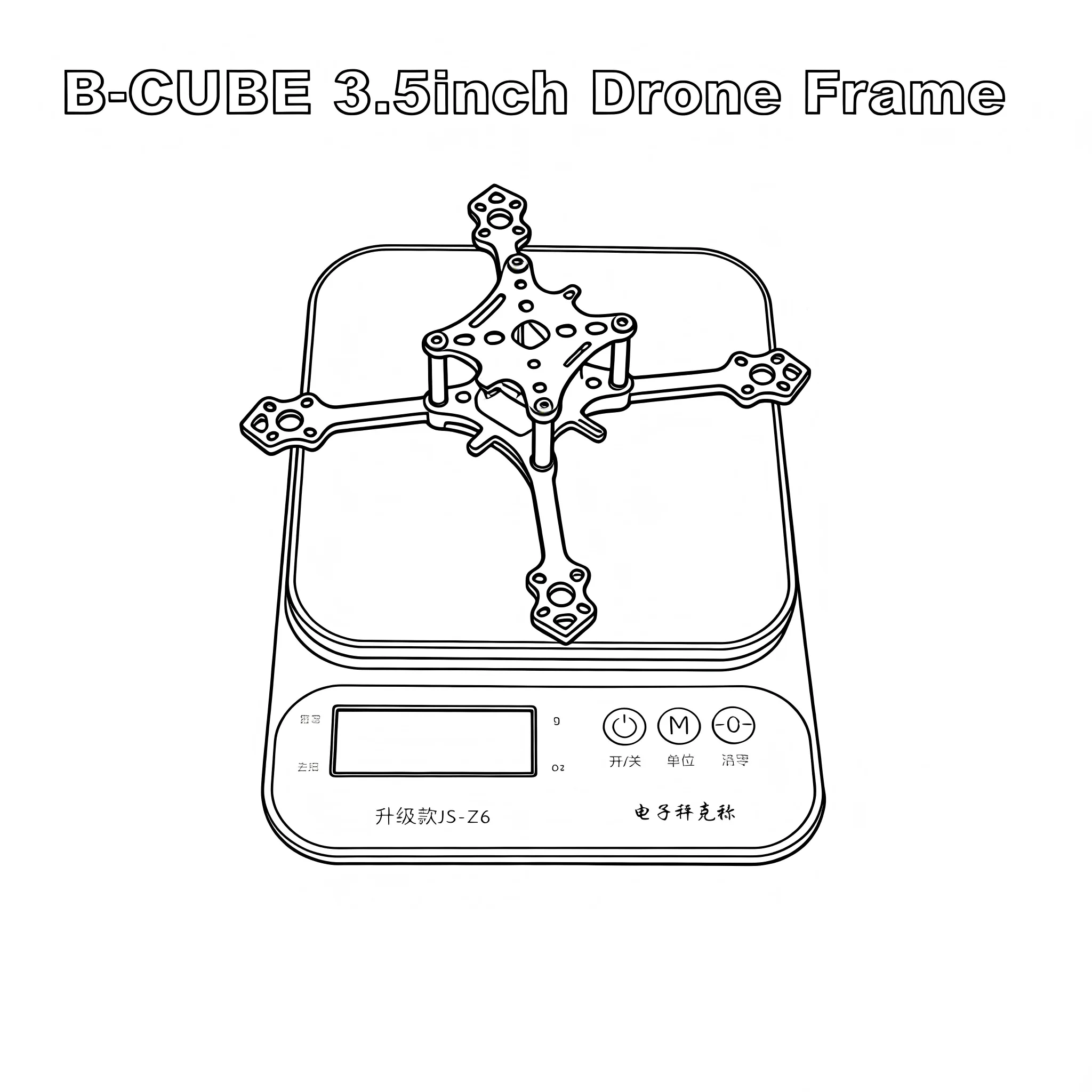 B-CUBE 3.5inch FPVDrone Frame Kit Carbon Fiber Racing Drone Quadcopter Freestyle INAV Beatflight F722Ardupilot PX4Flight Control