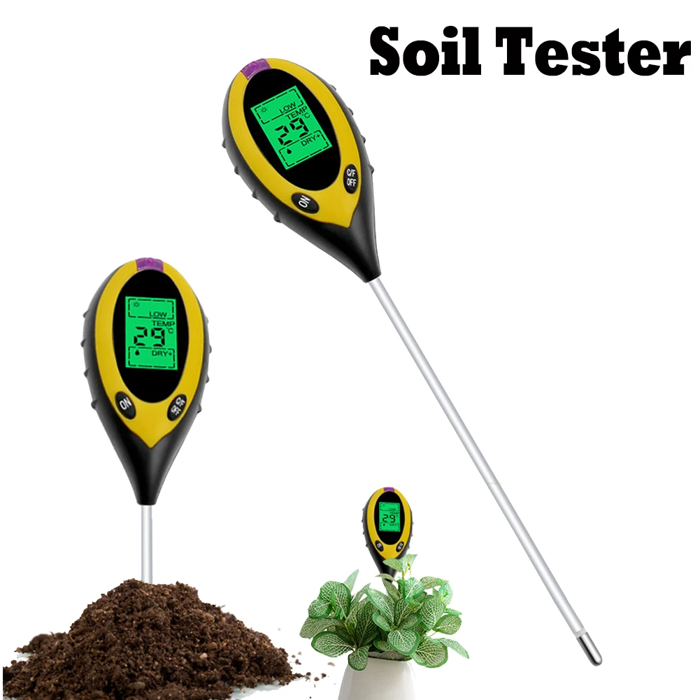 Bezprzewodowy inteligentny Tester gleby inteligentny wskaźnik temperatury i wilgotności cyfrowy wyświetlacz LCD miernik wilgotności gleby do domu na