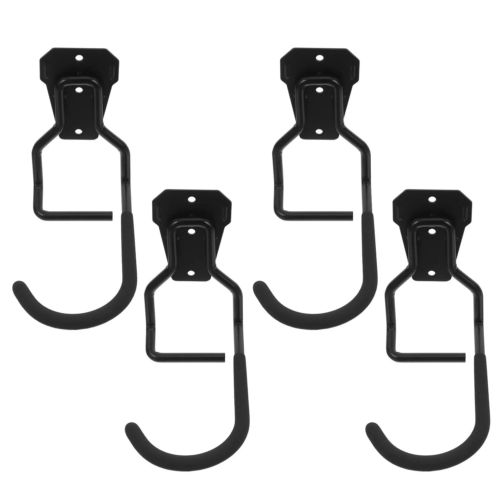 4Pcs Garage Wall Hooks Heavy Duty Iron Bike Hangers Wall Mounted Tool Storage Rack for Garage Bicycle Organizer